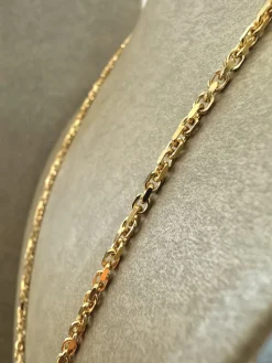 18K Guld Ankarlänk Halsband – ABH003G><noscript><img width=