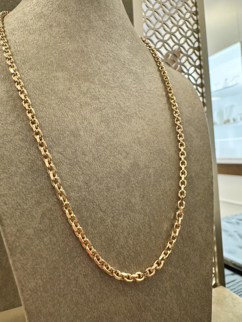 18K Guld Ankarlänk Halsband – ABH002G>