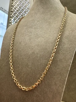 18K Guld Ankarlänk Halsband – ABH002G><noscript><img width=