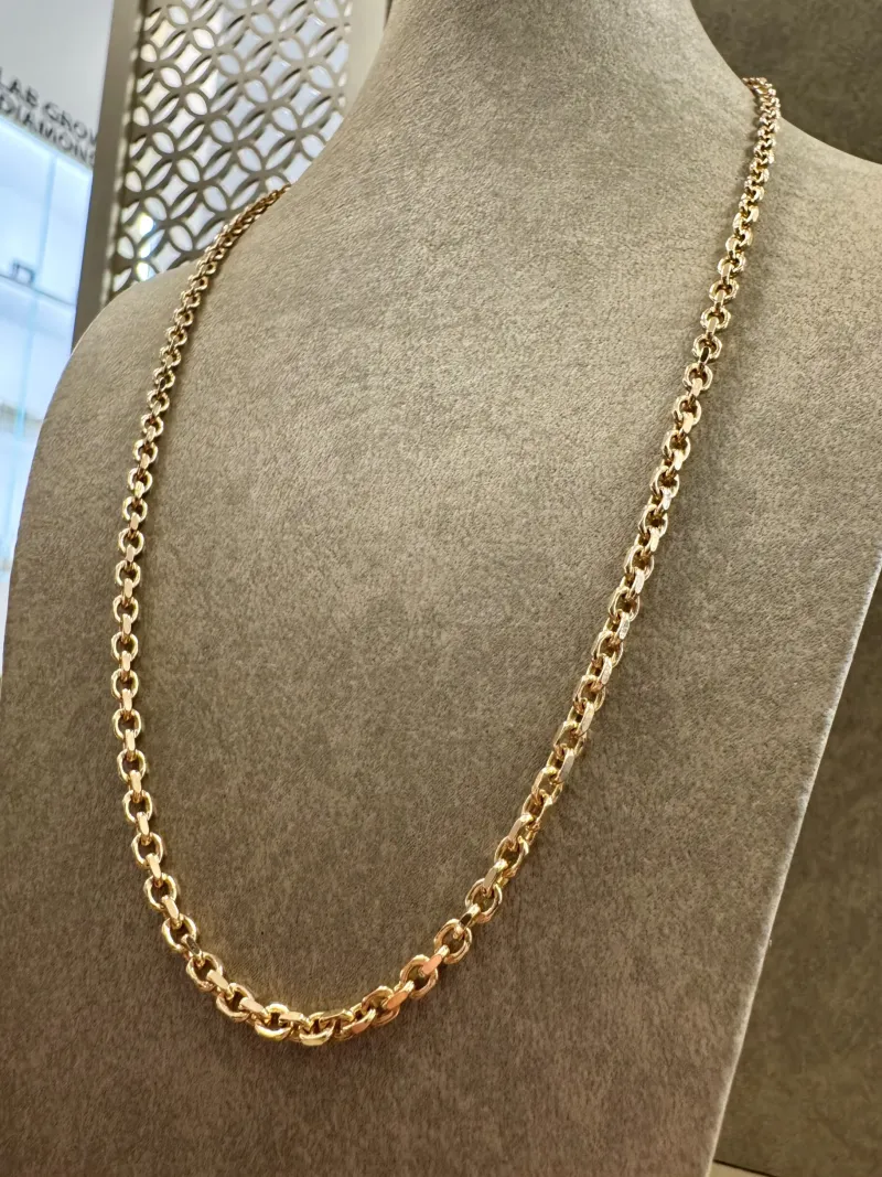 18K Guld Ankarlänk Halsband – ABH002G>