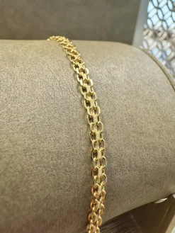 18K Guld Mönstrad X-länk Armband – 14025122>