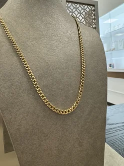18K Guld Pansar Halsband PLH006G><noscript><img width=