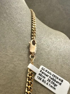 18K Guld Pansarlänk Halsband GC-PAN-2959-HB><noscript><img width=