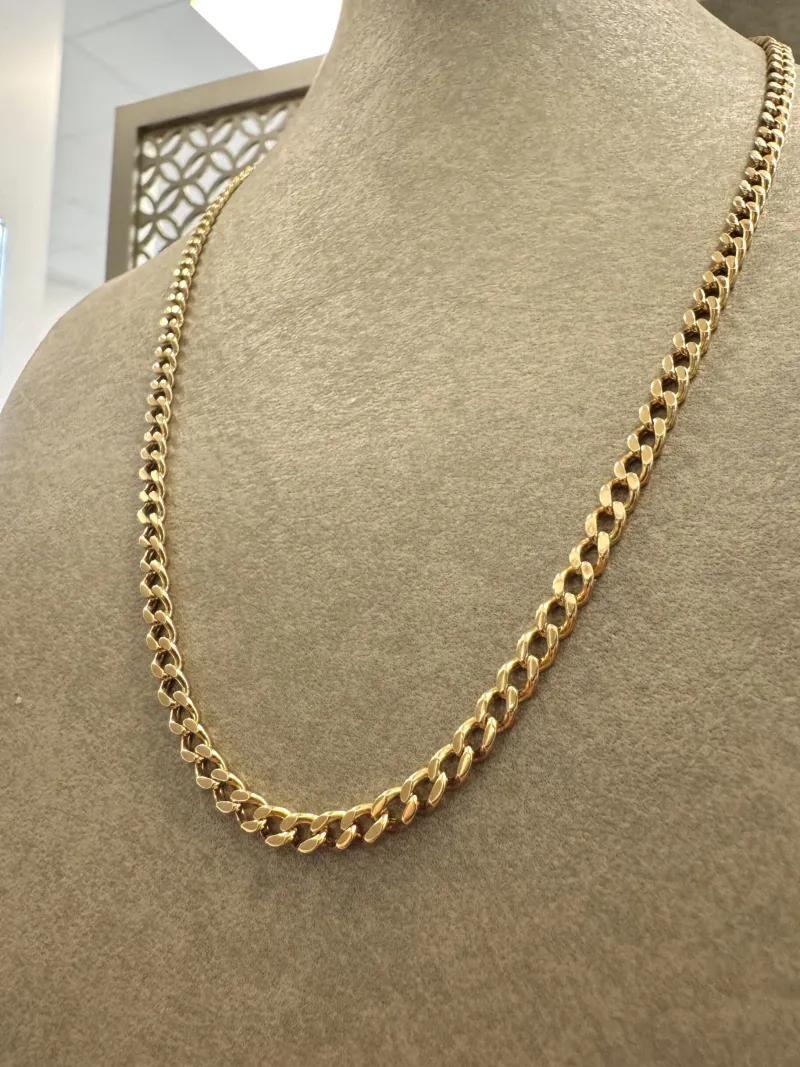 18K Guld Pansarlänk Halsband – GC-PAN-2238-HB> Hot