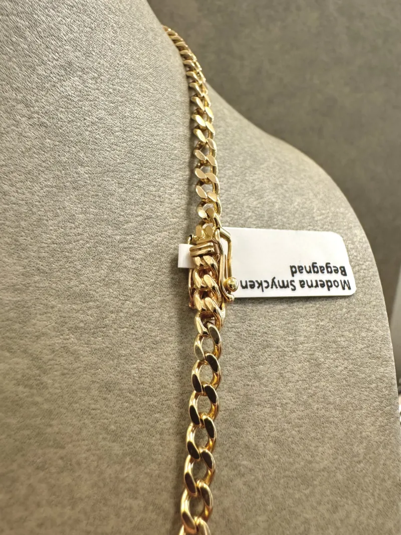 18K Guld Pansarlänk Halsband – GC-PAN-2238-HB> Hot