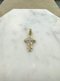 18K Guld x Vitguld Kors – KH033G> Hot