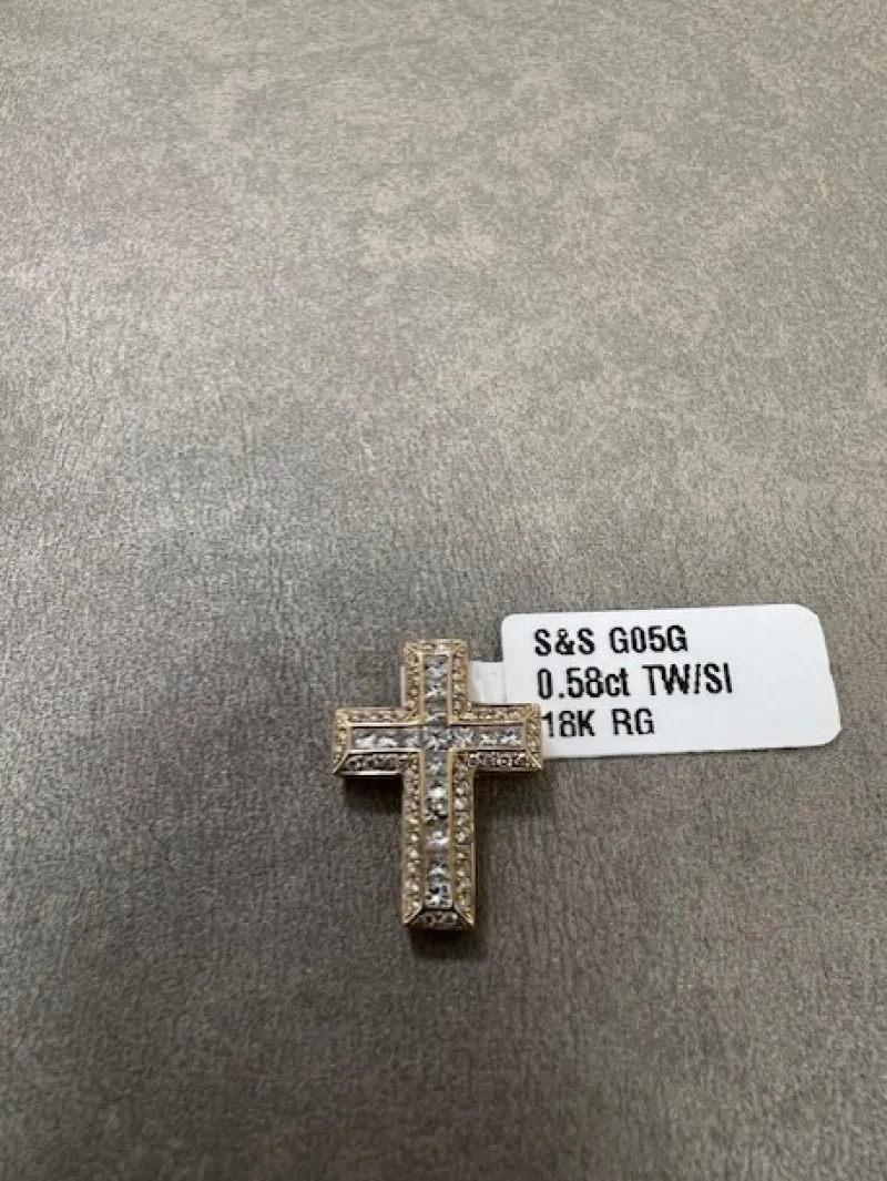 Kors i 18K Guld med 0.58ct TW/SI Diamanter – MSG05G> Best