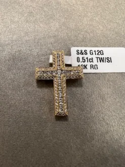 Kors i 18K Guld med 0.51ct TW/SI Diamanter – MSG12G> Discount