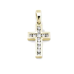 Kors i 18K Guld med 0.18ct TW/SI Diamanter – MSG06G> New
