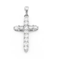 Kors i 18K Vitguld med 0.66ct TW/SI Diamanter – MSG13W> Discount