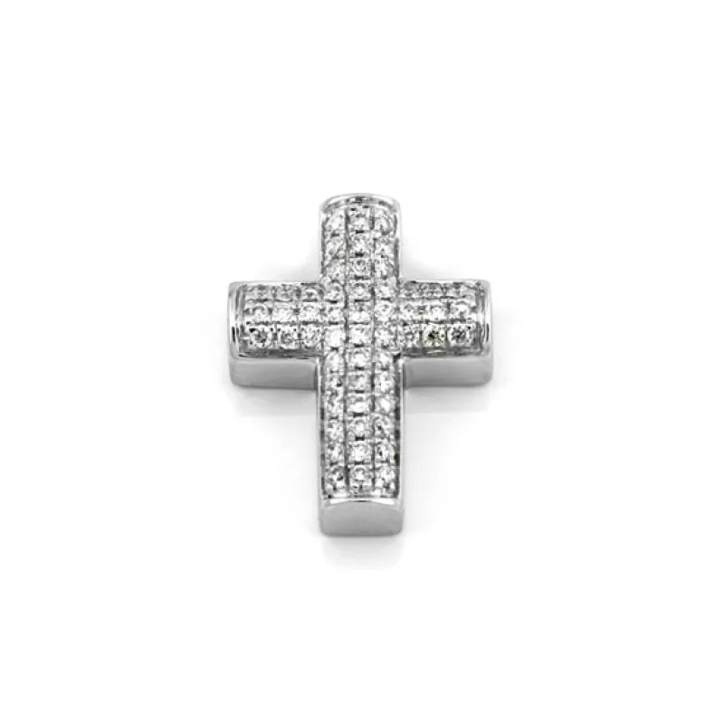 Kors i 18K Vitguld med 0.16ct TW/SI Diamanter – MSG03W> New