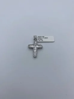Kors i 18K Vitguld med 1.18ct TW/SI Diamanter – MST1150> Sale