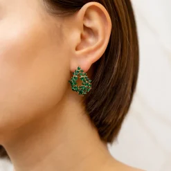 Alice Örhängen Guld – Emerald><noscript><img width=