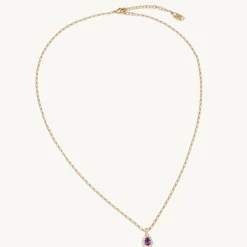 Bianca Halsband Guld – Amethyst (41162)>Lily And Rose Discount