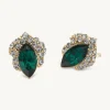 Camille Stud Örhängen – Emerald/Svart (Guld) 65052>Lily And Rose Online