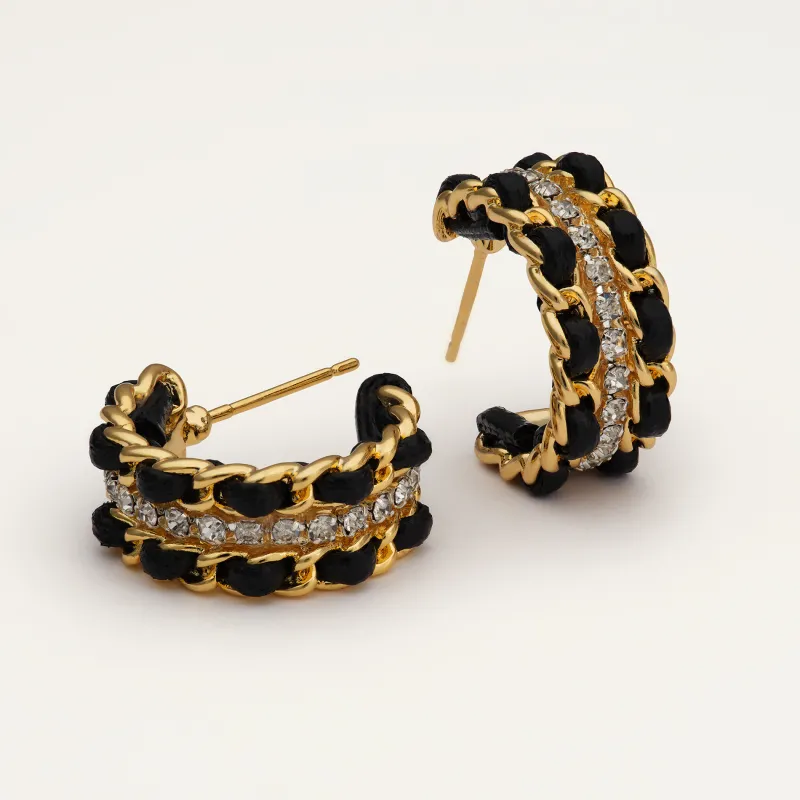 Coco hoops Örhängen, Jet – Guld>Lily And Rose Clearance