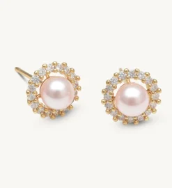 Colette Pärl Stud Örhängen – Rosaline (Guld) 65091>Lily And Rose Outlet
