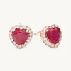 Delphine Stud Örhängen – Pink Ruby (Guld) 65071>Lily And Rose Clearance