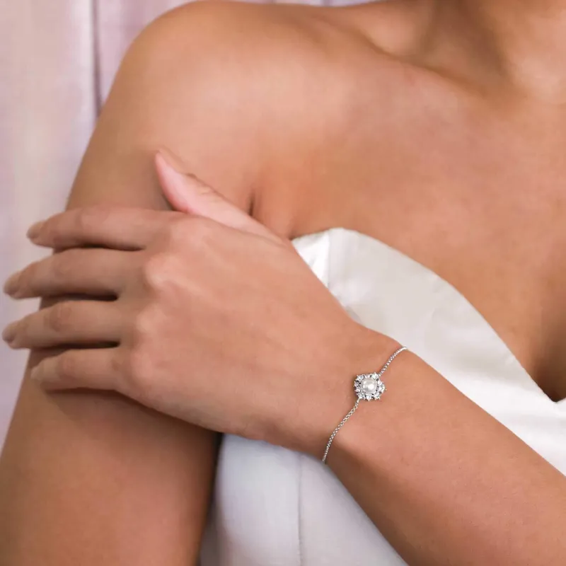 Emily Pearl Armband – Ivory (Silver) 51132>Lily And Rose New
