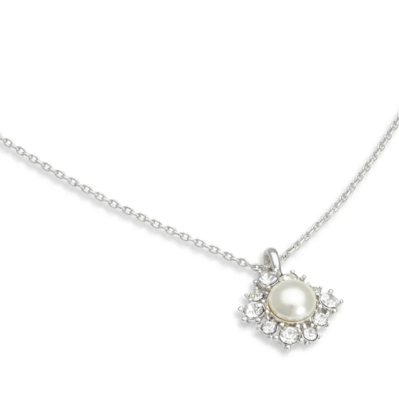 Emily Pearl Halsband – Ivory (Silver) 41062>Lily And Rose Discount