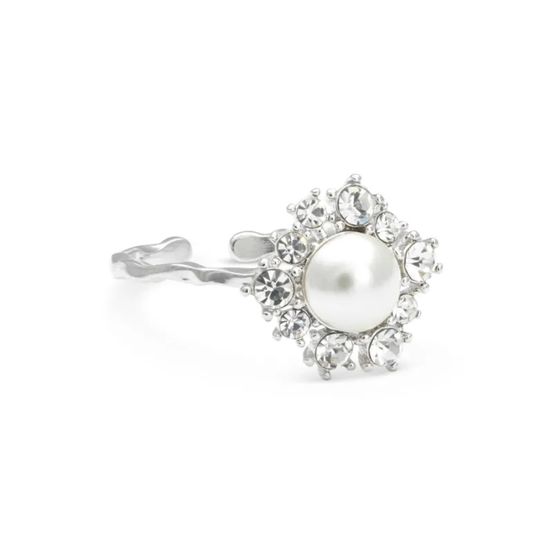 Emily Pearl Ring – Ivory (Silver) 30651 ( Mega Kampanj )>Lily And Rose Online