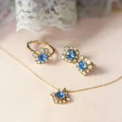 Emily Ring Guld – Icey Blue (264059)>Lily And Rose Best