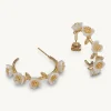 Hannah Hoops Örhängen Ivory/Guld>Lily And Rose Outlet