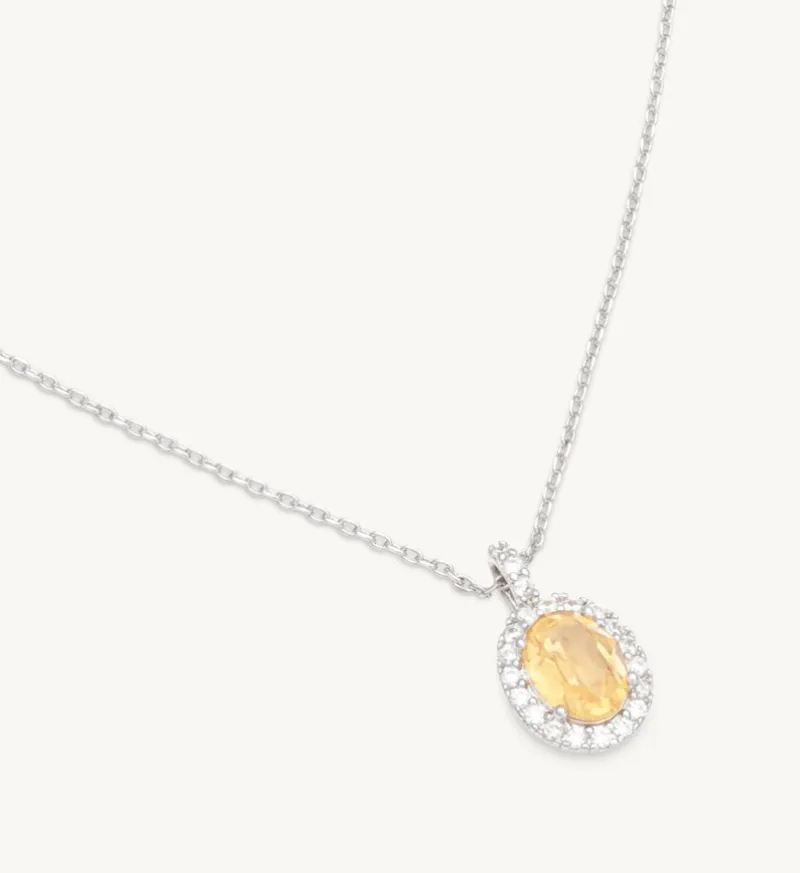 Luna Halsband – Golden Brown Topaz (Guld) 41082>Lily And Rose Outlet