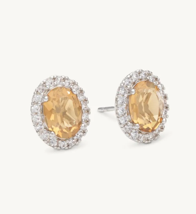 Luna Örhängen – Golden Brown Topaz (Silver) 64082>Lily And Rose Sale