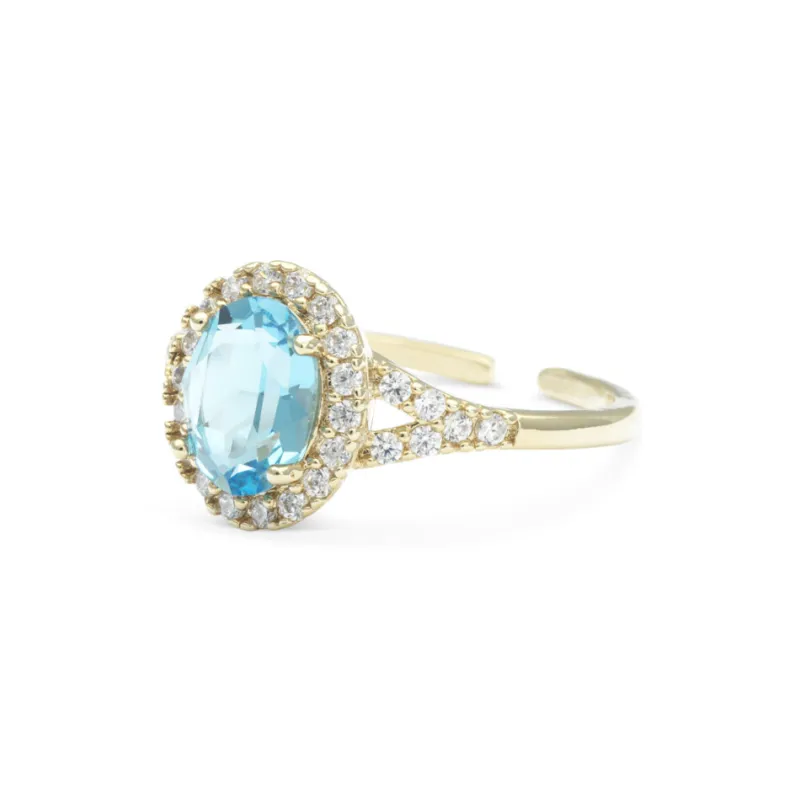 Luna Ring – Aquamarine (Guld) 30671>Lily And Rose Discount