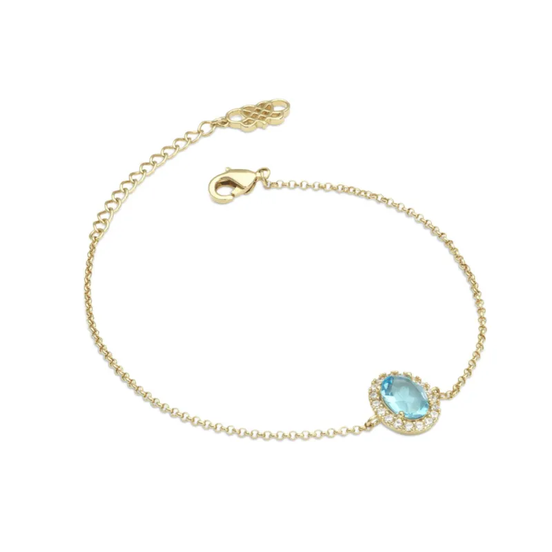 Miss Luna Armband – Aquamarine (Guld) 51161>Lily And Rose Discount