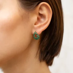 Petite Alice Örhängen Guld – Emerald (261633)><noscript><img width=