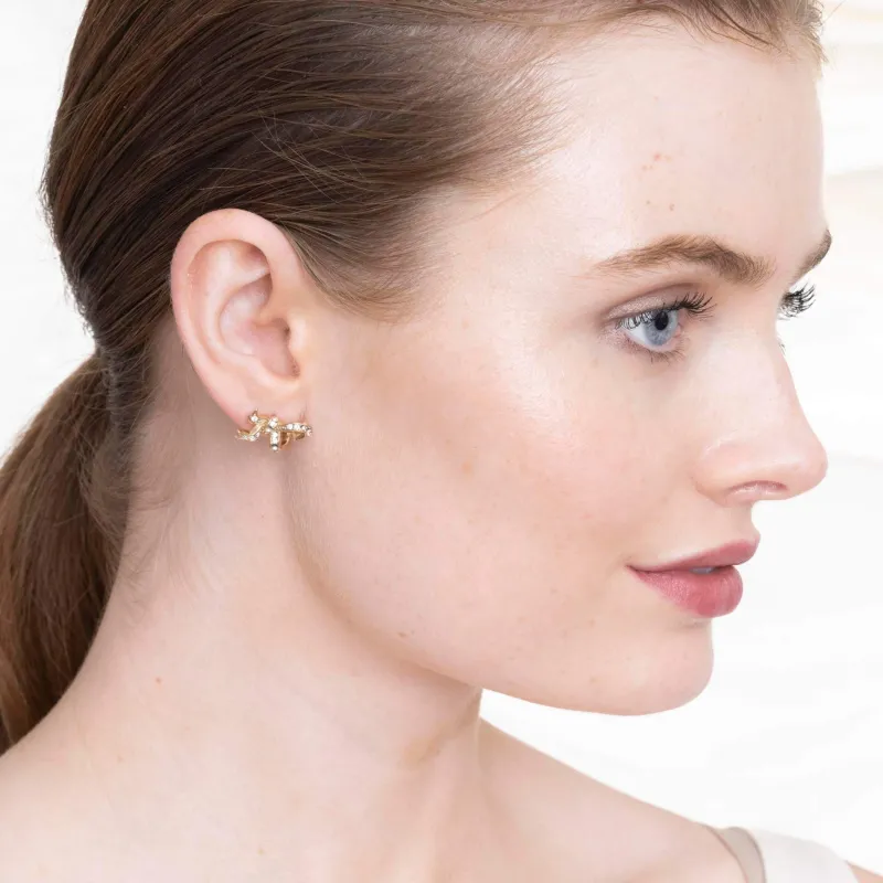 Versailles Bow Örhängen – Crystal (Guld) 65031>Lily And Rose Sale