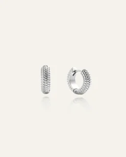 Beaded Örhängen Small Silver>Mockberg Sale