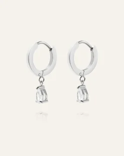 Belle Hoops Örhängen Silver><noscript><img width=