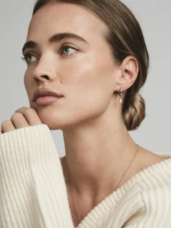 Belle Hoops Örhängen Silver><noscript><img width=