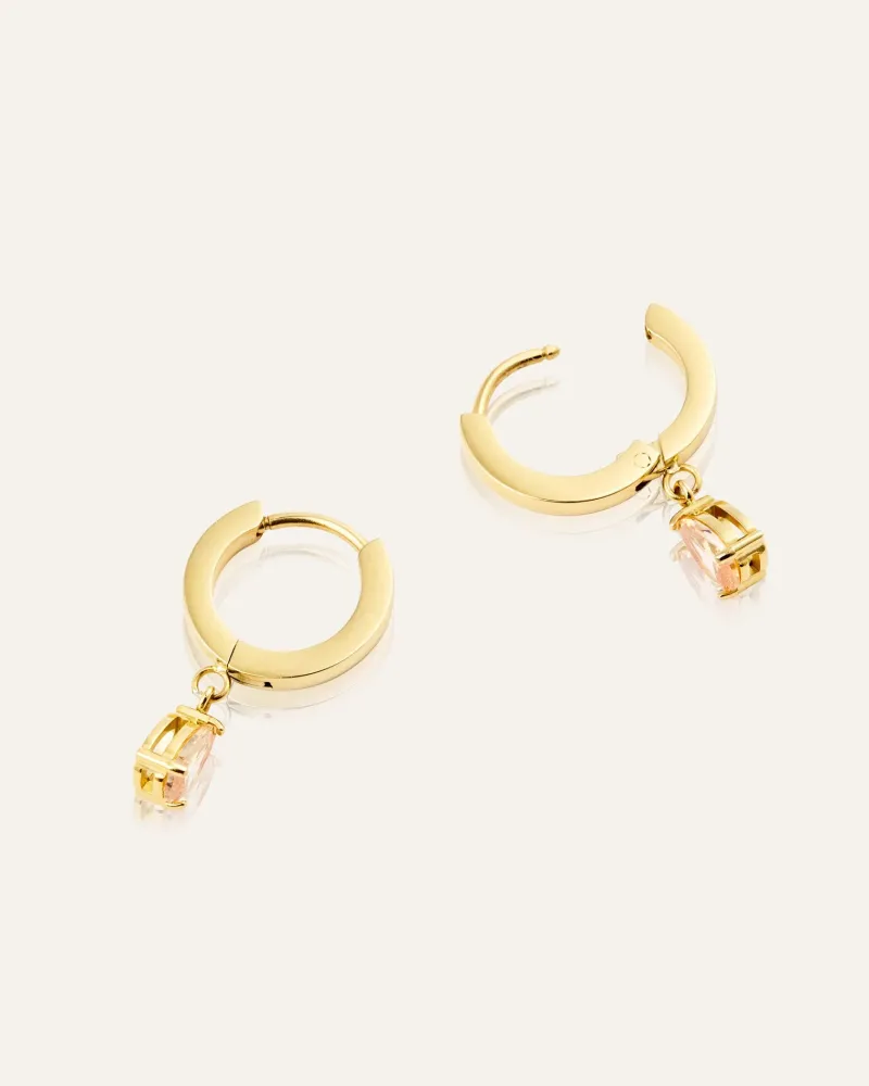 Belle Hoops Örhängen Guld – Champagne>Mockberg Outlet
