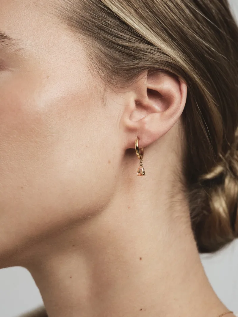 Belle Hoops Örhängen Guld – Champagne>Mockberg Outlet