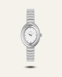 Mockberg Belle Oval Klocka Silver MB1419>Klockor