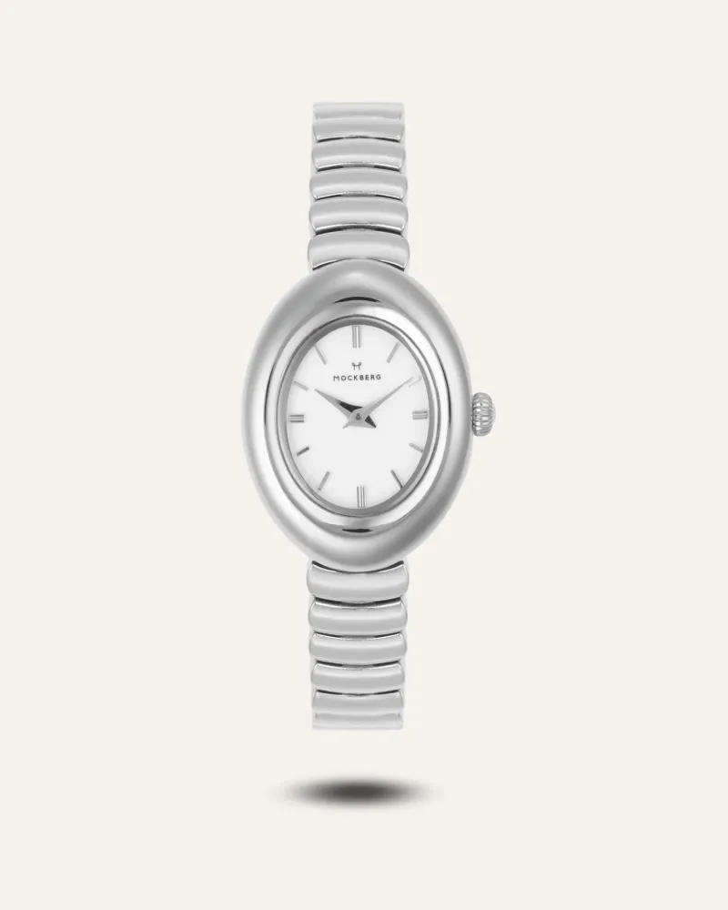Mockberg Belle Oval Klocka Silver MB1419>Klockor