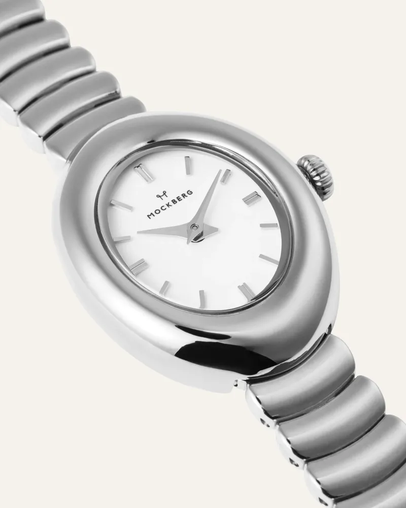 Mockberg Belle Oval Klocka Silver MB1419>Klockor