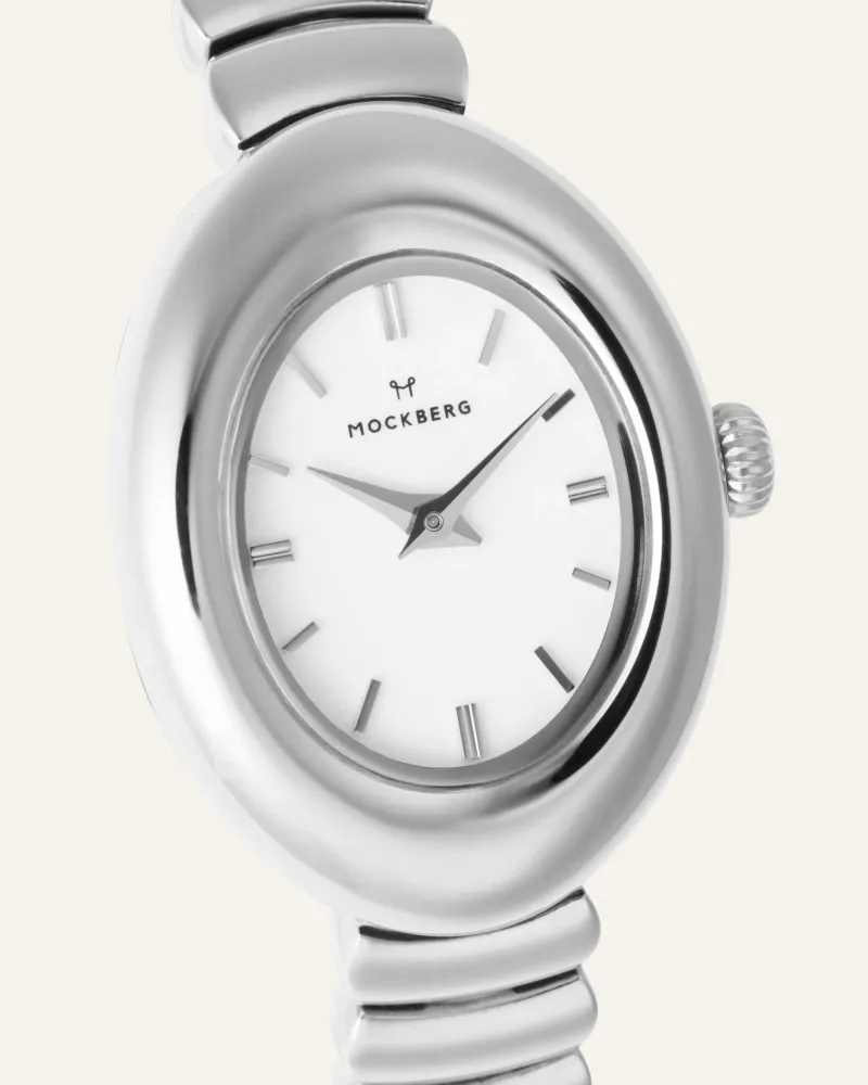 Mockberg Belle Oval Klocka Silver MB1419>Klockor