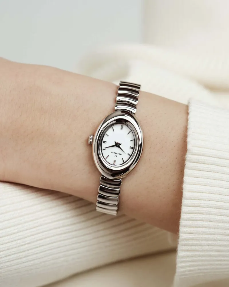 Mockberg Belle Oval Klocka Silver MB1419>Klockor