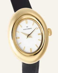Mockberg Belle Oval Läder Klocka Guld MB1414><noscript><img width=