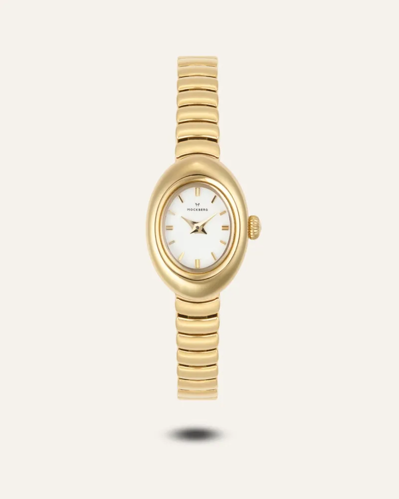 Mockberg Belle Oval Petite Klocka Guld MB1416>Klockor Discount