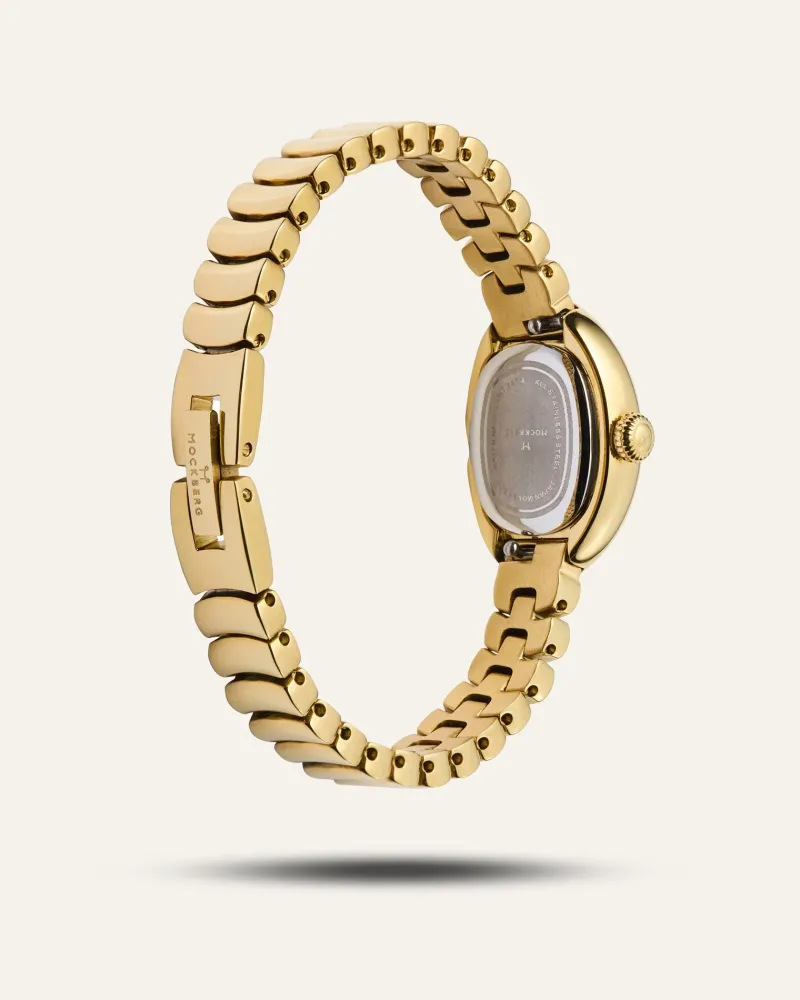 Mockberg Belle Oval Petite Klocka Guld MB1416>Klockor Discount