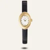 Mockberg Belle Oval Petite Läder Klocka Guld MB1412>Klockor New