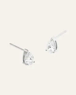 Belle Studs Medium Silver><noscript><img width=