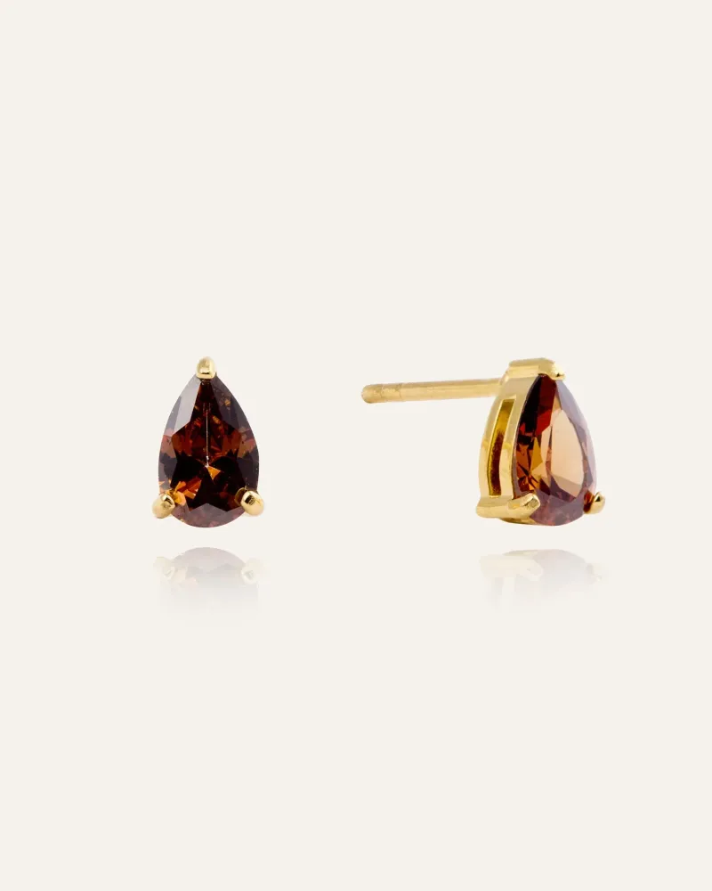 Belle Studs Örhängen Medium Guld – Coffee>Mockberg