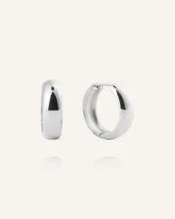 Brave Medium Hoops Örhängen Silver>Mockberg Clearance